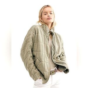 Free People Dolman Quilted Knit Jacket